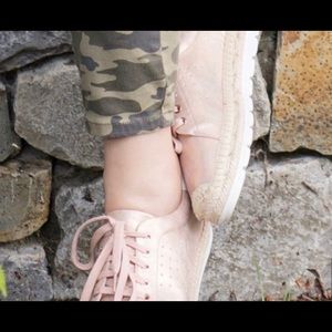 Aldo rose gold espadrilles shoes